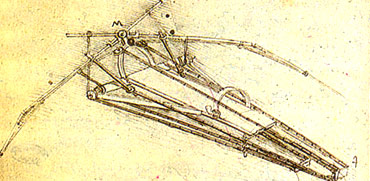 Leonardo's design for a flying machine